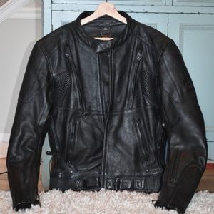 Black Xpert Motorcycle Leather Jacket